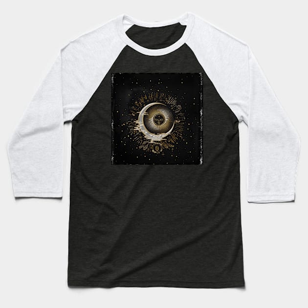 The sun and the moon with stars Baseball T-Shirt by Nicky2342